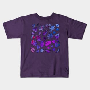 Purple Autumn Season Digital Painting Kids T-Shirt